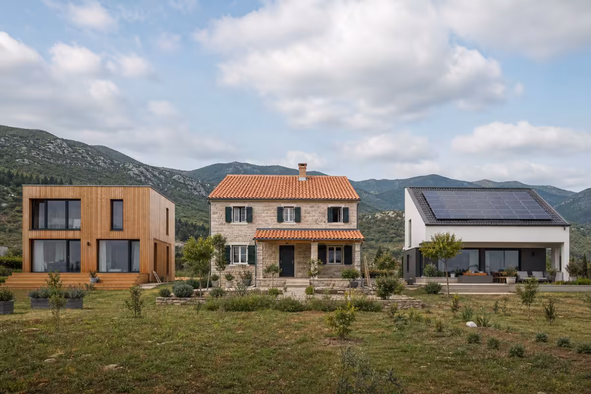 Poređenje tri tipa porodičnih kuća: montažna, zidana i niskoenergetska