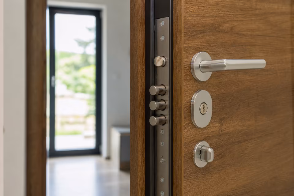 Bravar u radnoj odjeći pregledava dokumentaciju i ključeve uz vrata — širi prikaz
